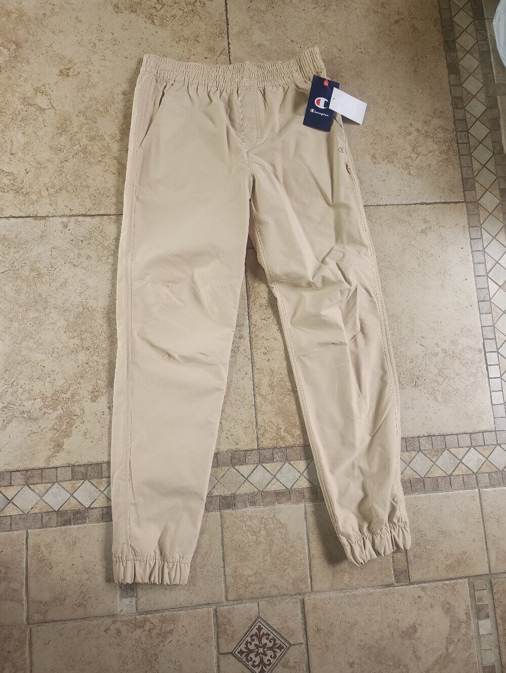 Champion Tan Athletic Joggers with Subtle Logo